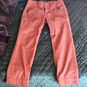 Trendy Burgundy Pants with Zipper Pockets